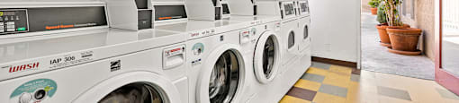 Laundry facilities featuring plenty washers and dryers