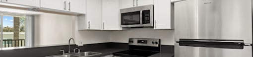 Upgraded Kitchen at Parkway Plaza Apartments, Culver City, CA