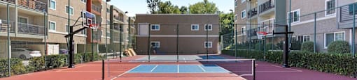 Basketball Court at The Reserve at Warner Center Apartments, Woodland Hills