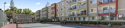Basketball and Tennis Court at The Reserve at Warner Center Apartments, California