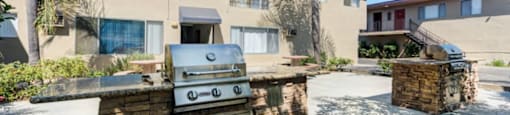 Luxury Apartments for Rent in Canoga Park CA - Parthenia Terrace - Community Grill Area