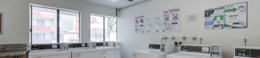 Modern Laundry Room at Woodland Trio Apartments, California