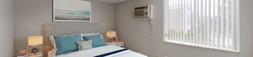 Beautiful Bright Bedroom With Wide Windows at Eton Square Apartments and Townhomes, Birmingham, MI, 48009