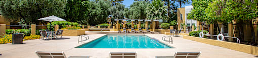 the pool at the preserve at ballantyne commons apartments at Ascent on Peoria Apartments, Phoenix