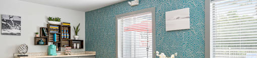 clubhouse with a beverage station at Nextloft Apartments, Bluffton, South Carolina