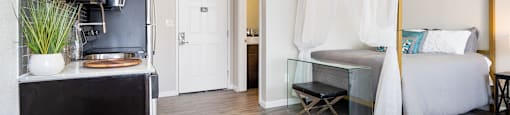 a studio floor plan at Nextloft Apartments, South Carolina