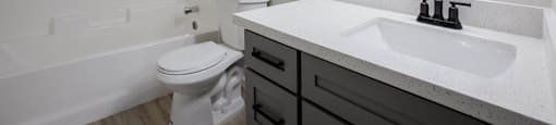 Renovated Bathroom at 60 at Melrose, Phoenix, AZ, 85013