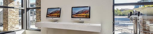 Computers and remote work stations at Ascent North Scottsdale, Phoenix
