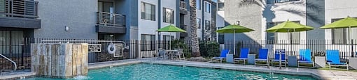 Apartment building swimming pool  at Ascent North Scottsdale, Phoenix, 85054