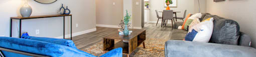 Living Room With Dining Area at Ascent on Pantano, Tucson, AZ, 85710