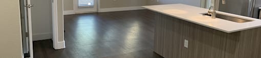 Living room and kitchen of renovated 3bedroom at Trails at San Tan in Gilbert AZ