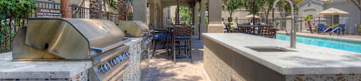 Community gas BBQ grill at Trails at San Tan in Gilbert AZ