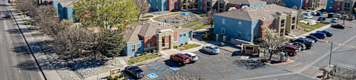 Aerial View of Aspen Ridge Apartments in Albuquerque New Mexico