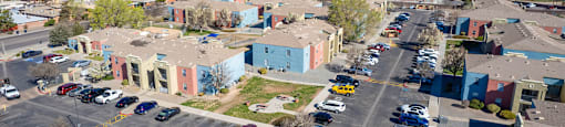 Aerial View of Aspen Ridge Apartments in Albuquerque New Mexico