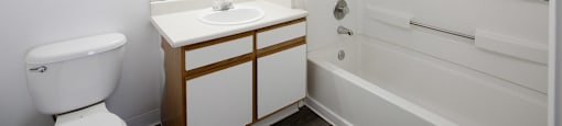 bathroom 2x2 at Aspen Ridge Apartments in Albuquerque New Mexico