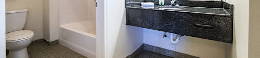 Bathroom at The Vistas Apartments