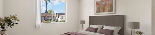 Bedroom at SunVilla Apartments in Mesa Arizona