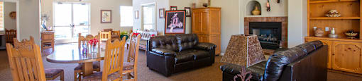 Clubhouse lounge at Aspen Ridge Apartments in Albuquerque New Mexico