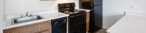 Kitchen at La Lomita Apartments in Tucson Arizona
