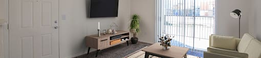 Living Room 4 Bedroom Floorplan at Aspen Ridge Apartments in Albuquerque New Mexico
