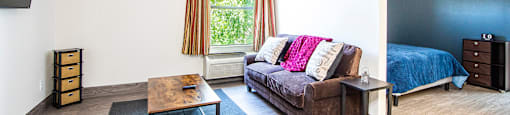 Living Room at The Vistas Apartments