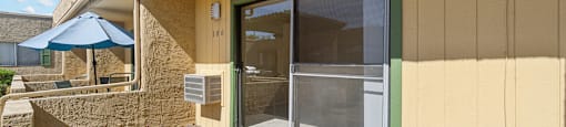 Patio at SunVilla Apartments in Mesa Arizona