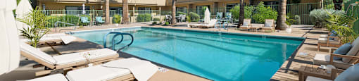Pool at SunVilla Apartments in Mesa Arizona Sept
