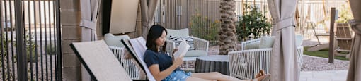 Pool Cabanas at Amavida Marana Apartments near Tucson Arizona