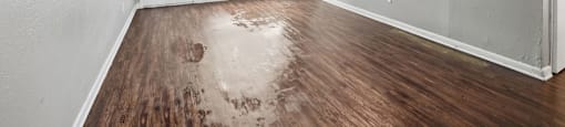 A room with wooden floors and white walls.