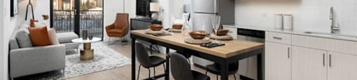 Furnished model showcasing open floor plans