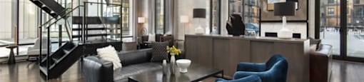 Lobby lounge with seating area 