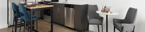 Upgraded kitchen with espresso cabinets