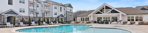 Ashland Farms Swimming Pool with Sundeck and Lounge Chairs