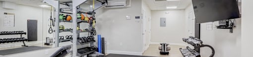 the gym at the preserve apartments