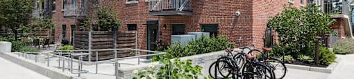 The Wyeth - Apartment Facade and Bike Parking