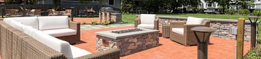 The Wyeth - Outdoor Lounge Area with Grilling Area and Firepit