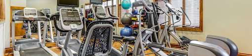 Fitness Center With Modern Equipment at Thornberry Woods Apartment Homes, Illinois, 60565