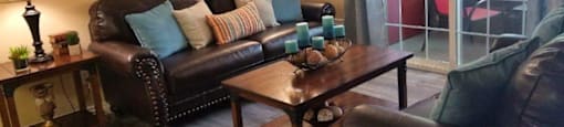 Modern Living Room at Citrus Gardens Apartments, Fontana, California