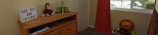 Small bedroom at Citrus Gardens Apartments, California, 92335