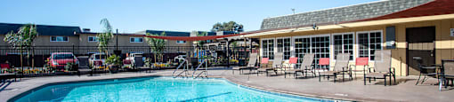 Invigorating Swimming Pool at Dover Park Apartments, Fairfield, California