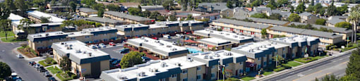 Aerial View Of The Community at Dover Park Apartments, Fairfield