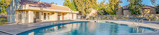 take a dip in the resort style pool