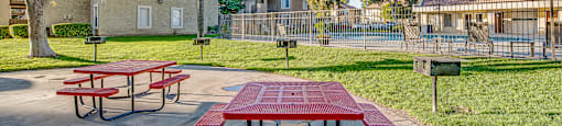 the reserve at bucklin hill picnic area with picnic tables and grill