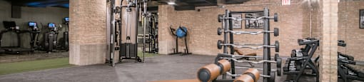 The Duncan spacious gym and free weights