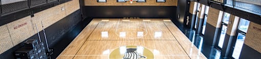 The Duncan basketball court and rooftop track