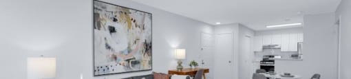 1 BED - 1 BATH | Living Room area at Town Walk at Hamden Hills, Connecticut, 06518
