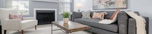 1 BED - 1 BATH | Living Room at Town Walk at Hamden Hills, Connecticut