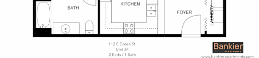 a floor plan of a house with a bedroom and a living room