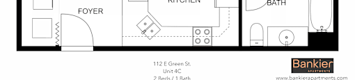 a floor plan of a room with a bedroom and a living room