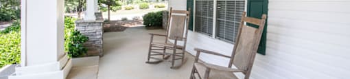 rocking chair front porch of clubhouse